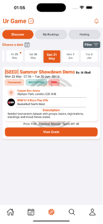Discover events