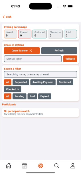 Event dashboard